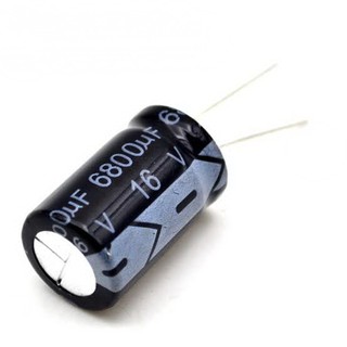 C Capacitor Electrolyte 6800uF 16V ตัวเก็บประจุ อิเล็กโทรไลต์ คาปาซิเตอร์