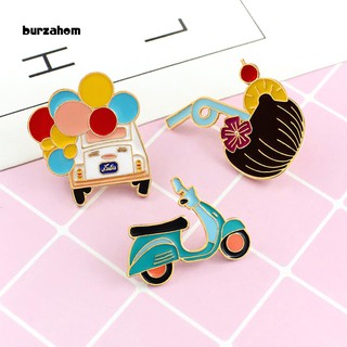 Bur-Cute Balloon Bus Fruit Juice Pattern Enamel Brooch Pin Kids Clothing Bag Hat Decor