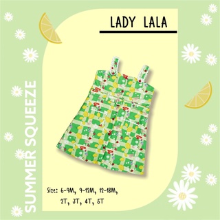 21August.Baby Summer Squeeze Lady Lala ชุดกระโปรงเด็ก ชุดเด็ก ผ้าไมโครพีช สีเขียว