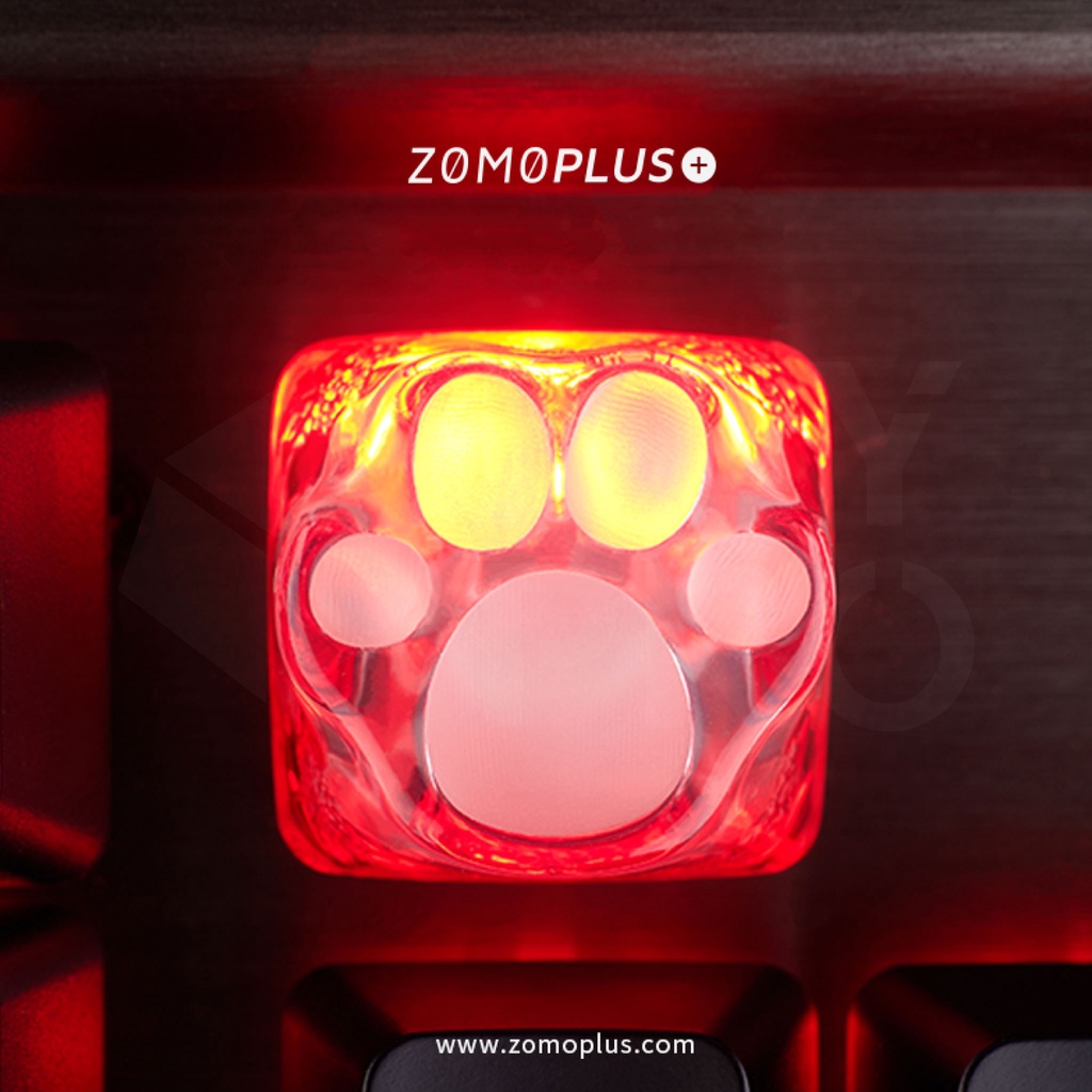 ภาพหน้าปกสินค้าคีย์แคป ZOMOPLUS อุ้งเท้าแมว ไฟลอด สีแดง เกล็ดหิมะ ZOMO Artisan Keycap ปุ่มเรซิ่น ซิลิโคน Mechanical Keyboard จากร้าน keypro บน Shopee