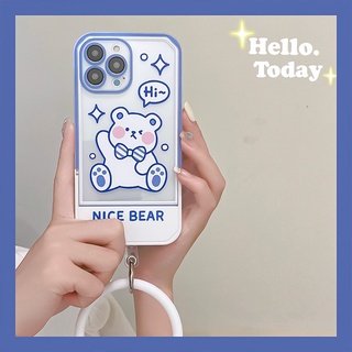 เคสโทรศัพท์มือถือ ลายการ์ตูน พร้อมที่ตั้งวาง แบบสร้างสรรค์ สําหรับ for iPhone 13Pro 11 12Promax xr xs