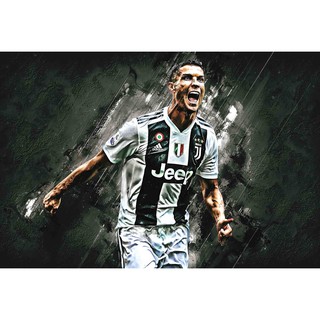 โปสเตอร์ คริสเตียโน โรนัลโด Cristiano Ronaldo CR7 Juventus ยูเวนตุส Manu Real Madrid เรอัลมาดริด Poster ฟุตบอล Football