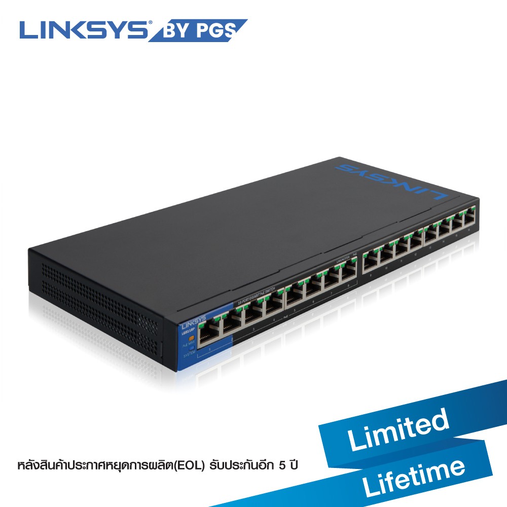 Linksys 16-Port Desktop Business Gigabit Switch (LGS116)