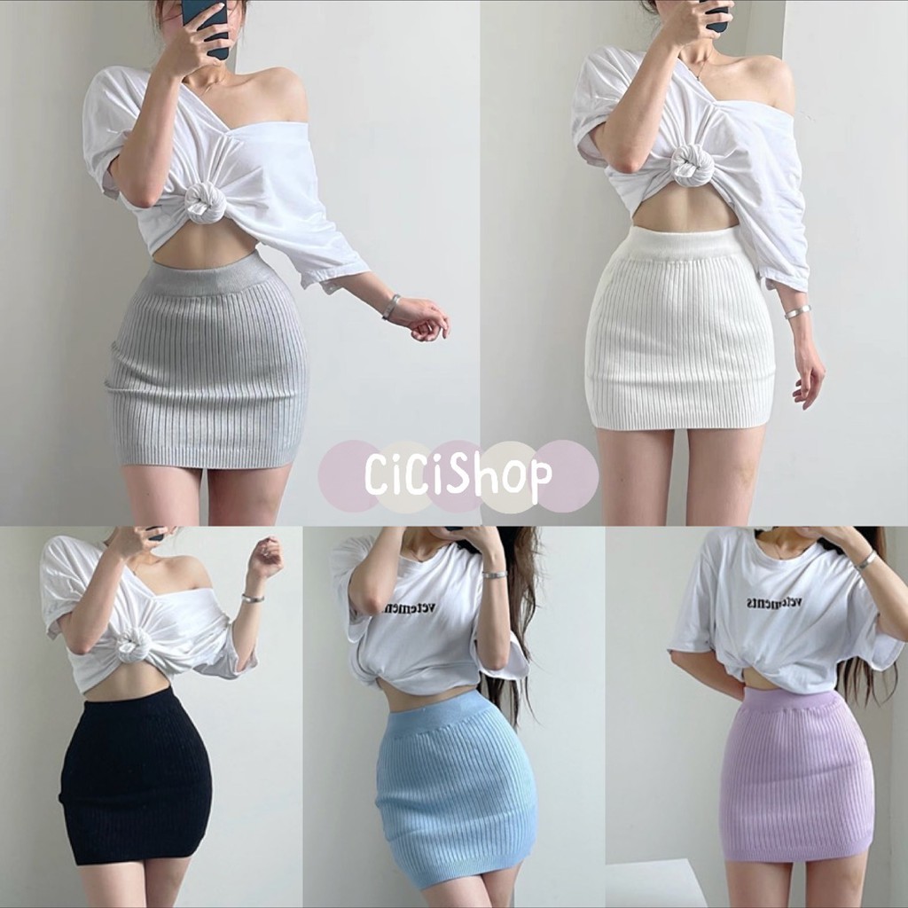 รูปภาพของCicishop(A652-1)กระโปรงทรงเอ ไหมพรมknitทอร่องใหญ่ยืดได้เยอะ ทรงสวยใส่ได้หลายลุคมากลองเช็คราคา