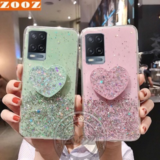 สินค้า OPPO A94 A93 A74 A73 5G A54 A53 A33 A32 2020 A52 A92 A15 A15S Bling Glitter Star Silicone Case Luxury Foil Powder Soft Cover Crystal Protective Shine Phone Casing for  A 74 94 93 73 54 53 33 32 52 92 15 15S + Heart Stand Popsocket Kickstand