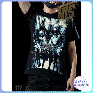 0 KISS ROCK เสื้อยืด เสื้อวง เสื้อดำ สกรีนลายอย่างดี ผ้าหนานุ่ม ไม่หดไม่ย้วย  T SHIRT S M L XL XXL