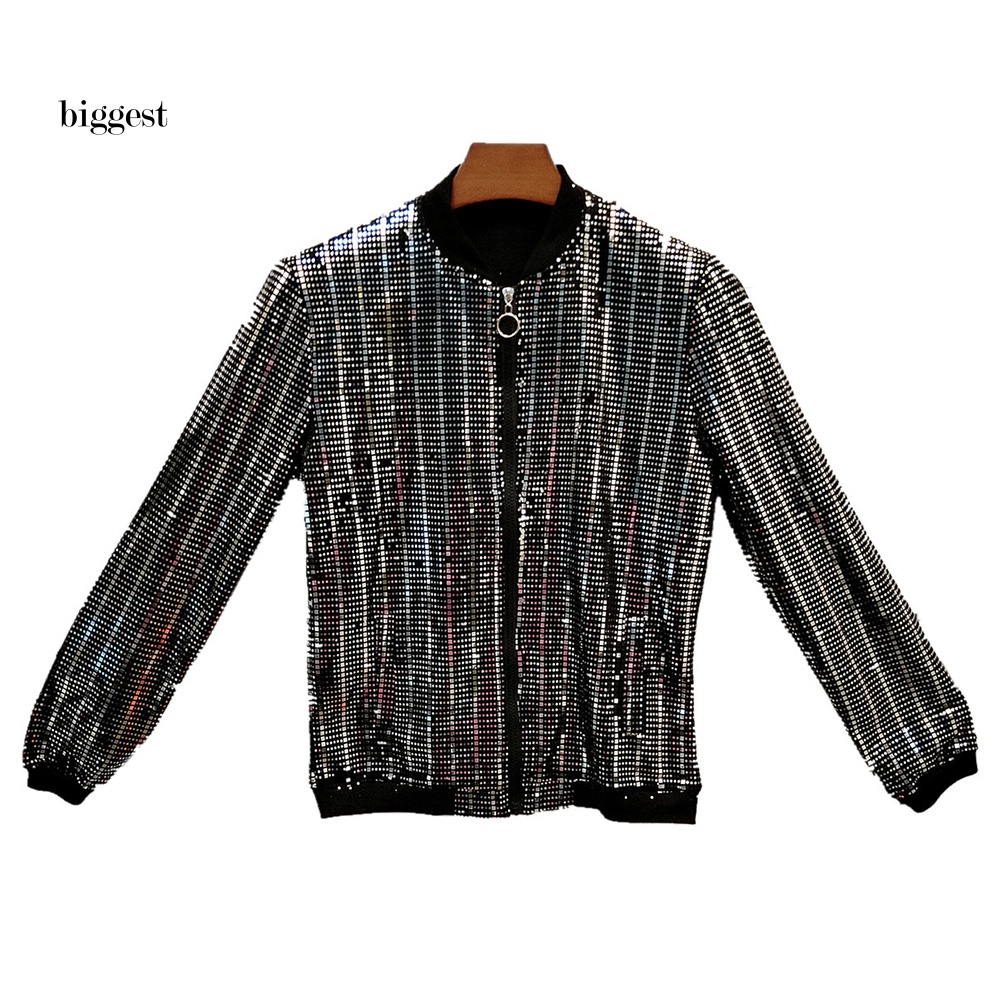 bgt-เสื้อแจ็กเก็ต-แขนยาว-มีซิป-ประดับเลื่อม-แวววาว-เข้ารูป-เหมาะกับไนท์คลับ-สําหรับผู้ชาย
