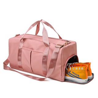 🚚พร้อมส่ง🚚 กระเป๋าเดินทาง 👜มี 7 สี กระเป๋าไปฟิตเนส มีช่องใส่รองเท้า สีพาสเทลน่ารักมาก 🍑กระเป๋าเดินทาง