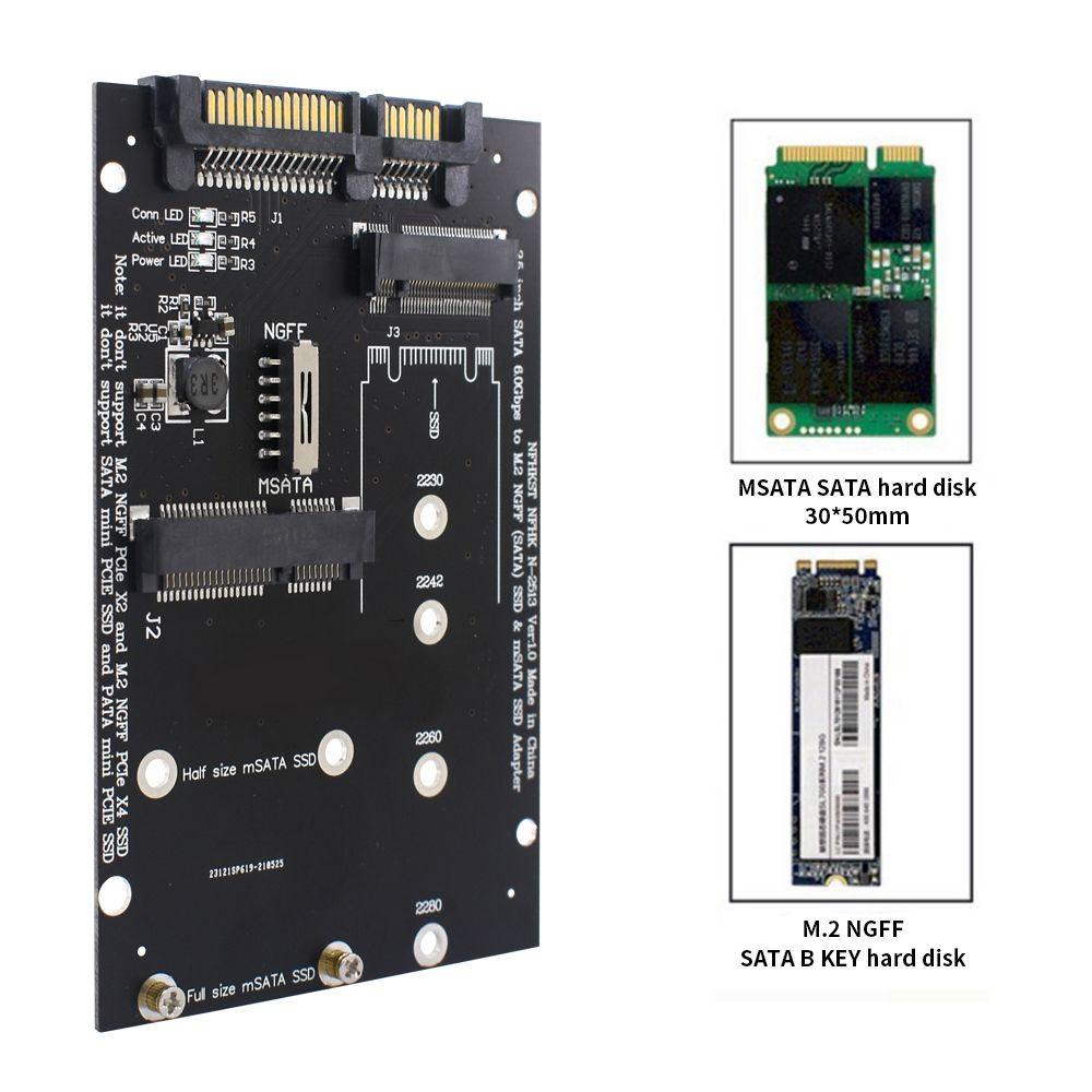 SAMO M.2 MSATA เป็น SATA 6.0Gbps Professional SATA SSD เป็นการ์ดแปลง ...