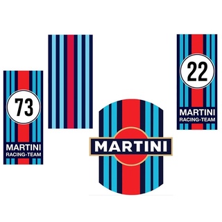 สติกเกอร์ PVC ลาย MARTINI Racing 4 แบบ สําหรับติดตกแต่งหน้าต่างรถยนต์ รถจักรยานยนต์