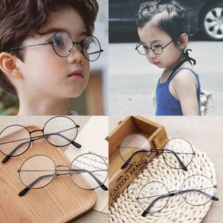 สินค้า 🔥COD🔥[พร้อมส่ง]แว่นเด็กเล็ก แว่นตาแฟชั่น  แว่นวินเทจ ใส่สบายตา แบบเลนส์ใส(ทรงกลม ฮิปเตอร์)พร้อมส่ง🇳🇱