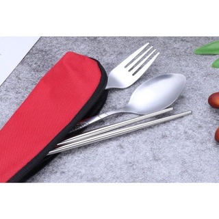 📌สินค้ามาใหม่วันนี้📌📍Portable cutlery set ชุดช้อนซ้อมพร้อมกระเป๋าพกพา📍