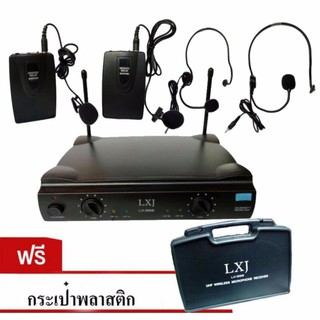 ไมค์ลอยคู่แบบคาดศรีษะ/หนีบปกเสื้อ ไมโครโฟนไร้สาย WIRELESS MICROPHONE รุ่น 999