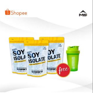 ภาพขนาดย่อสินค้าเวย์ ซอยโปรตีน MS SOY ISOLATE แพ็ก3 (6LBS) ฟรีแก้วเชก(คละสี) โปรตีนถั่วเหลือง แพ้WHEYนมวัวทานได้ คุมหิว