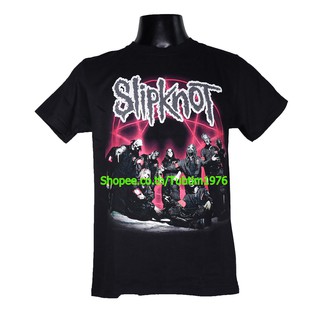 เสื้อยืดสีขาวเสื้อวง Slipknot เสื้อยืดวงดนตรีร็อค เสื้อวินเทจ สลิปน็อต SKT426S-4XL