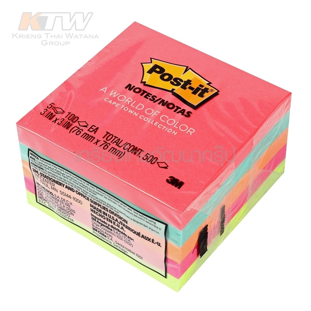 3m-post-it-กระดาษโน๊ต-คละสี-ขนาด-3x3-นิ้ว-รุ่น-654-5pk-ติดซ้ำใหม่ได้หลายครั้ง-ไม่ทิ้งคราบกาวและไม่ทำให้เอกสารเสียหาย-b