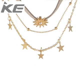 Jewelry Stars Moon MultiNecklace Three Layers Clavicle Chain Womens for girls for women low p