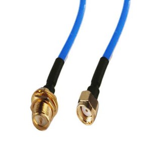 2pcs Blue RG405 RP-SMA Male to RP-SMA Female 0.086" RF Semi-rigid Coax Coaxial Connector Cable 50ohm 10/15/20/30/50cm