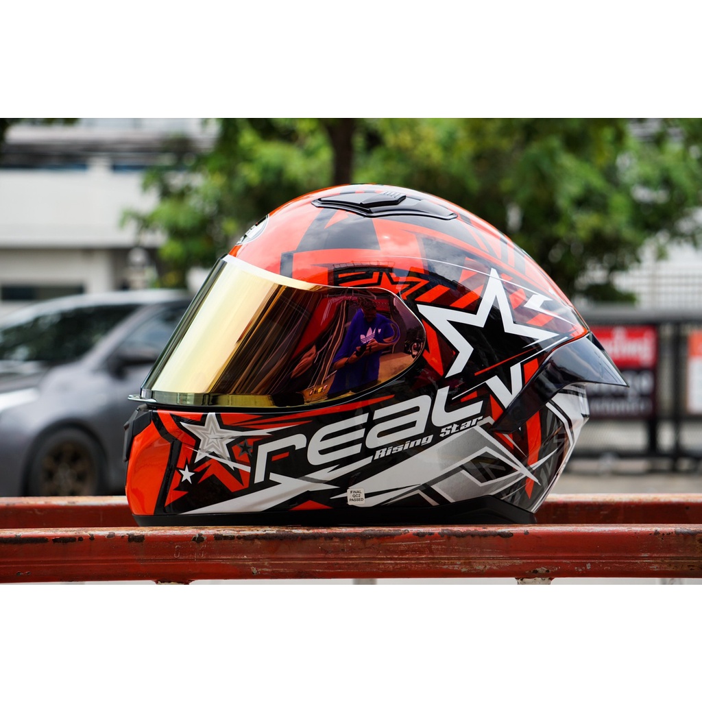 หมวกกันน็อค REAL HELMETS รุ่น RAPTOR ลาย RISING STAR ⭐🌟 | Shopee Thailand