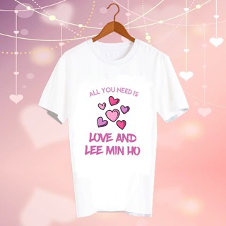 เสื้อยืดสีขาว สั่งทำ เสื้อดารา Fanmade เสื้อแฟนเมด เสื้อแฟนคลับ เสื้อยืด CBC3 All You Need Is Love and Lee Min Ho