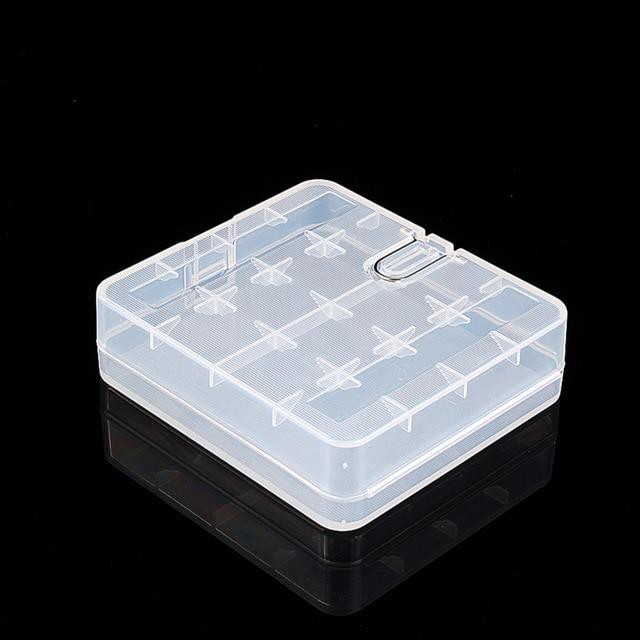 1ชิ้น-4-x-18650-พลาสติกสีขาวโปร่งใสยึดกล่องเก็บแบตเตอรี่