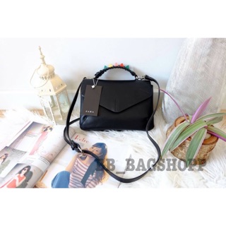 ZARA STRAP DETAIL CITY BAG (Black) (Outlet)