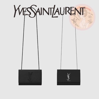 ราคาต่ำสุดของ Shopee 🔥 ของแท้ 100% 🎁YSL/Yves Saint Laurent ใหม่เอี่ยม MONOGRAM คลาสสิกขนาดเล็กเนื้อละเอียดสีดำ satchel