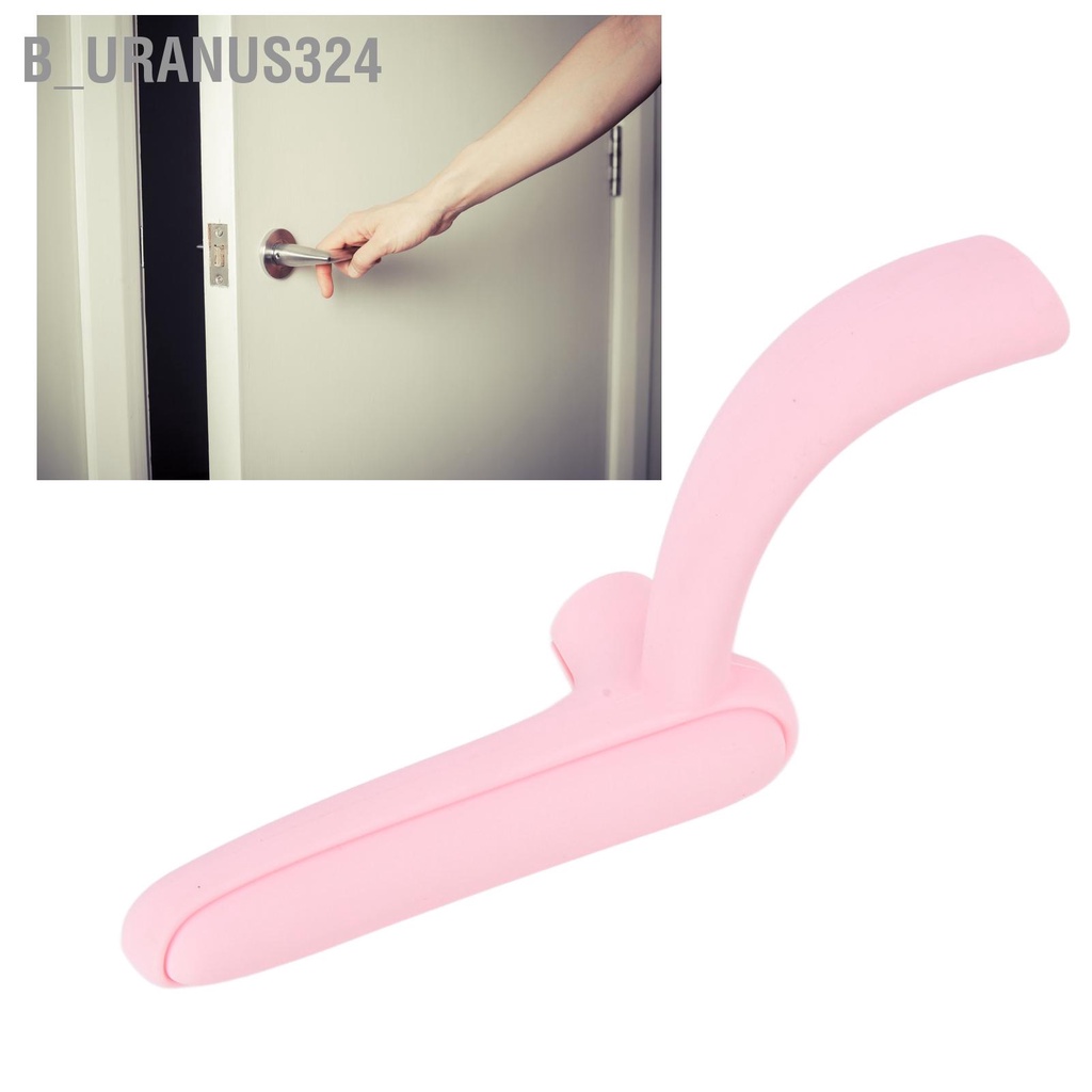 b-uranus324-baby-safety-door-knob-cover-pinch-prevention-silicone-handle-for-kitchens-bathrooms-bedrooms-pink