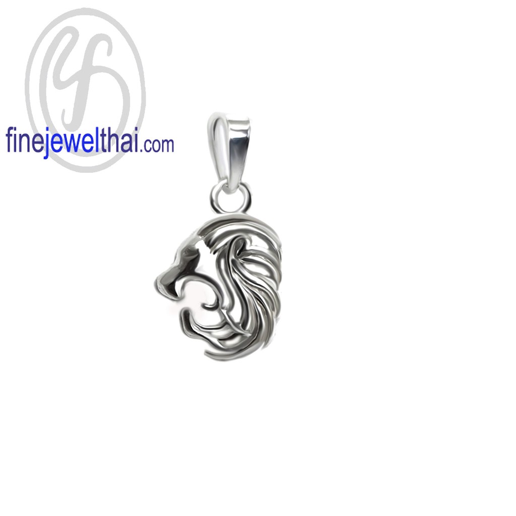 finejewelthai-จี้ราศี-ราศีสิงห์-จี้เงินแท้-leo-silver-pendant-p116900