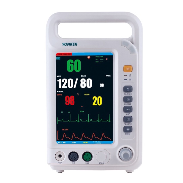 เครื่องเฝ้าวัดและติดตามสัญญาณชีพ-patient-monitor-ecg-nibp-spo2-pr-เครื่องวัดคลื่นหัวใจไฟฟ้า-ekg