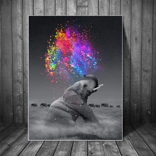 Fantasy Elephant Wall Art Posters Animal Prints Canvas Wall Pop Art Decorative Pictures for Living Room Decor No Frame