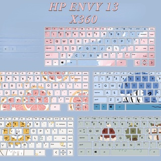 ฟิล์มกันฝุ่นติดแป้นพิมพ์โน้ตบุ๊ก ลายดอกไม้ สําหรับ HP ENVY 13 13-ay 13-ba 13-bd ENVY X360 Spectre X360 13 นิ้ว