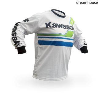 เสื้อกีฬาแขนสั้น ลาย Downhill Jersey 80s Style Kawasaki Motocross Jersey MX Enduro AHRMA สไตล์วินเทจ 2024