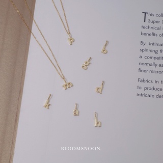 Bloomsnoon, Mini Alphabet Necklace สร้อยพร้อมจี้ตัวอักษรพิมพ์เล็ก a-z (silver925) Pre-order 7-10 Days*