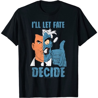 เสื้อยืดผู้ชายและผู้หญิง Batman: Animated Series Two-Face Fate Decide T-Shirt Sports T-shirt