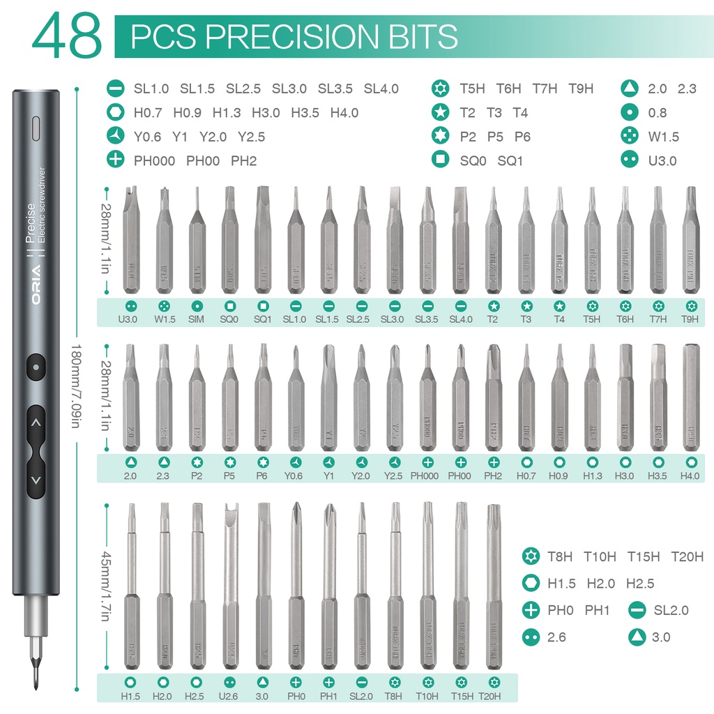 oria-electric-screwdriver-62-in-1-screwdriver-set-large-capacity-power-screwdrivers-multi-accessory-precision-power-tool