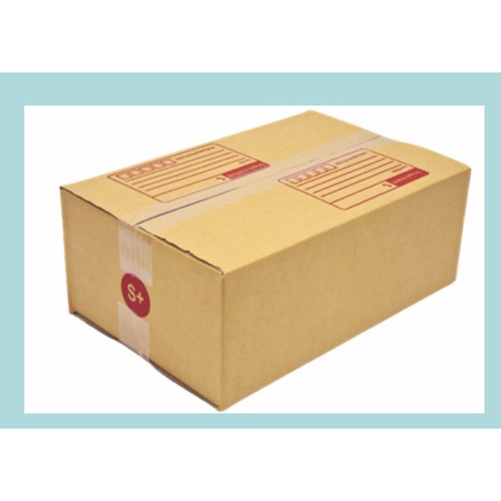 ภาพหน้าปกสินค้าแพ็ค 20 ใบ กล่องเบอร์ S+ กล่องพัสดุ แบบพิมพ์ กล่องไปรษณีย์ กล่องไปรษณีย์ฝาชน ราคาโรงงาน