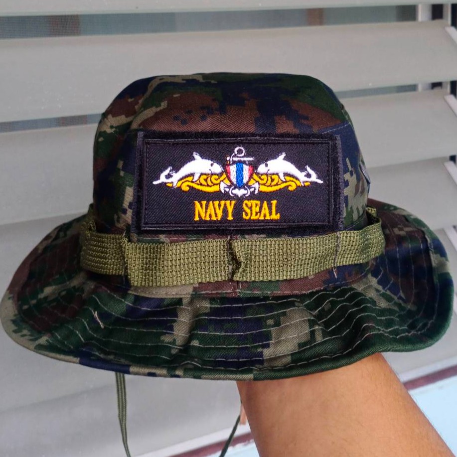 หมวกปีกลายพรางดิจิตอลทหารเรือ-ติดอาร์ม-navy-seal-แบบปีกแคบ