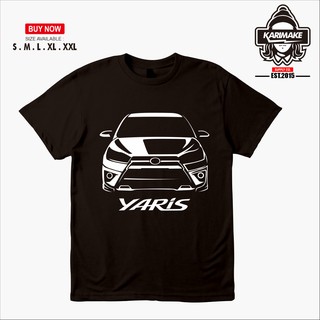 ROUND คอลูกเรือเสื้อยืด ลาย Karimake Toyota Yaris รุ่น 3 สําหรับรถยนต์-4XL