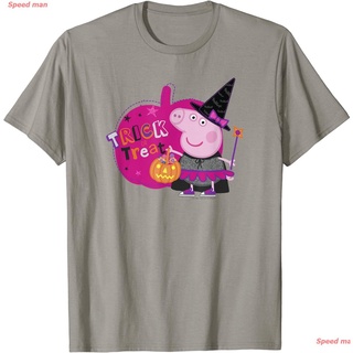 ราคาระเบิดpeppa pig Peppa Pig Halloween Peppa Witch Trick Or Treat T-Shirt peppa pigเสื้อยืด tshirts cartoon ผู้ชายS-3XL
