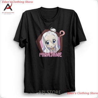 Edens Clothing Store 2022 เสื้อยืดผ้าฝ้ายพิมพ์ลายการ์ตูน Fairy Tail สีดําน่ารัก เสื้อยืดผ้าฝ้าย