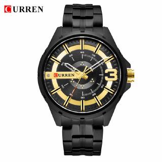 CURREN Blue Mens Watch Fashion Unique Design Wristwatches Stainless Steel Band Quartz Watches Top Brand Luxury Watch Ma