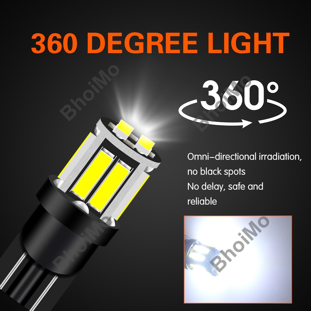 bhoimo-หลอดไฟติดป้ายทะเบียนรถยนต์-t10-led-w5w-194-168-10smd-7020-สีขาว