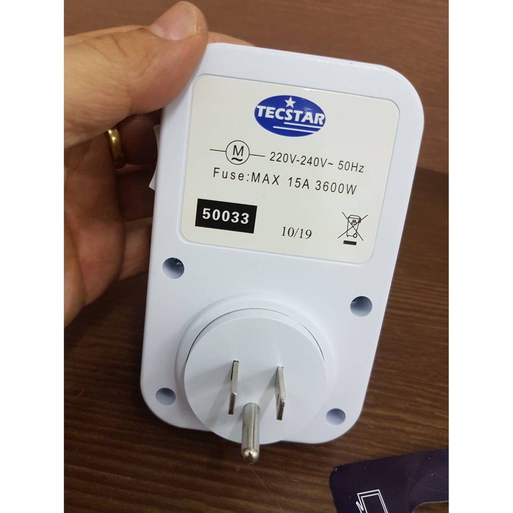 TECSTAR เครื่องตั้งเวลา ปลั๊กไฟตั้งเวลาเปิดปิดอัตโนมัติ 24 ชั่วโมง ขนาด ...