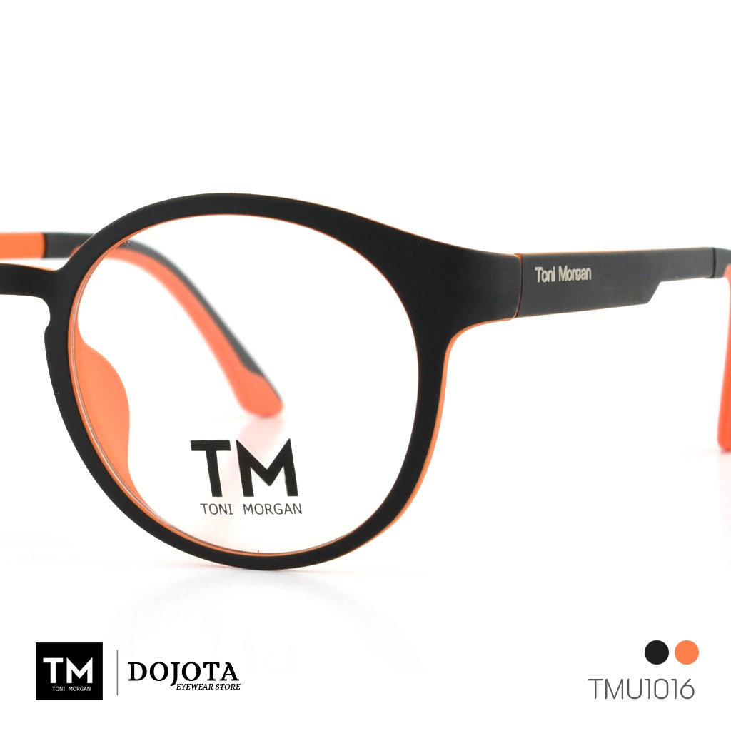 กรอบแว่น-toni-morgan-รุ่น-tmu1016-สีส้ม-ดำ-ยืดหยุ่นดี-น้ำหนักเบา