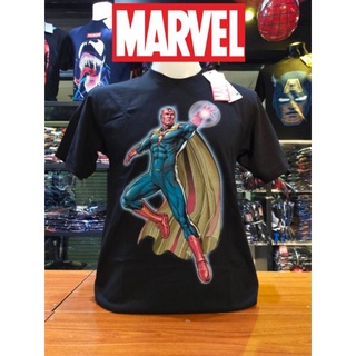 เสื้อยืดMarvel_ลิขสิทธิ์แท้ลายvisionสีดำ(mvx-225)