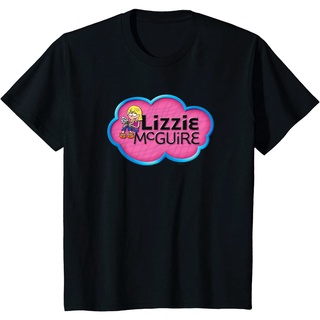 เสื้อยืดผ้าฝ้ายพรีเมี่ยม เสื้อยืด พิมพ์ลายโลโก้การ์ตูนดิสนีย์ Lizzie McGuire