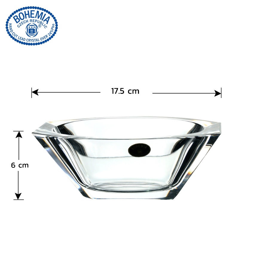 อ่างเรือเล็กเกลี้ยง-อ่างแก้วคริสตัล-bohemia-crystal
