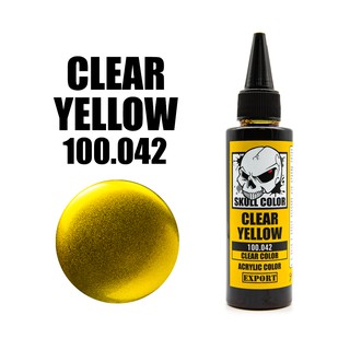 Skull Color 042 Clear Yellow สีสูตร Acrylic ผสมสำเร็จสำหรับแอร์บรัช ขนาด 60ml.