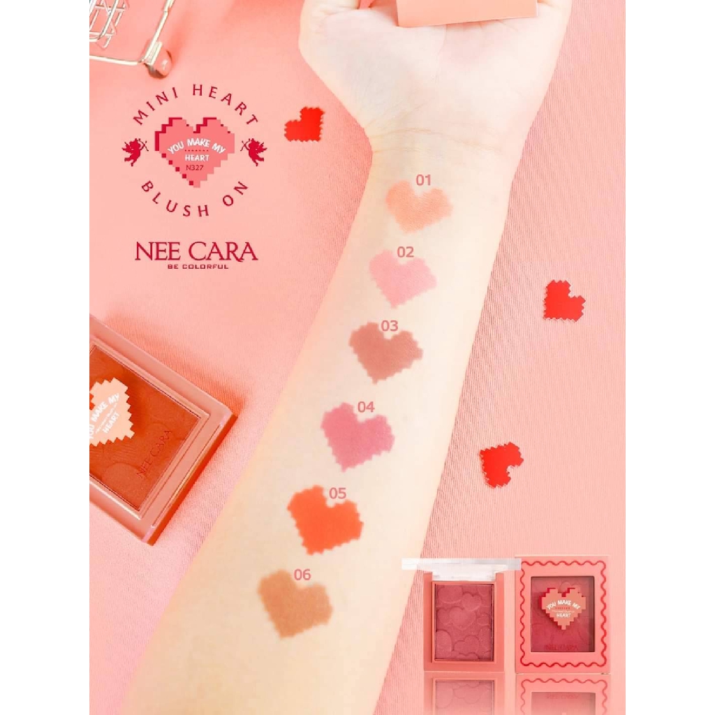 ภาพสินค้า️Nee Cara Mini Heart Blush on N327 : neecara บลัชออน มินิ ฮาร์ท x 1 ชิ้น       dayse จากร้าน dayse บน Shopee ภาพที่ 2